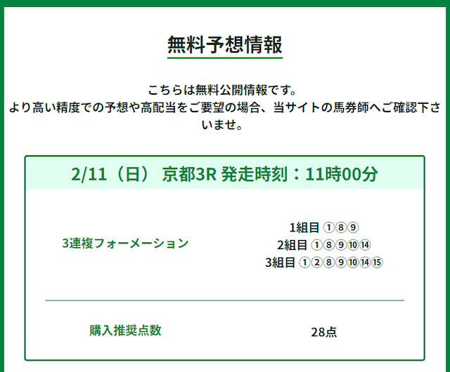 20240211 winnerの無料予想