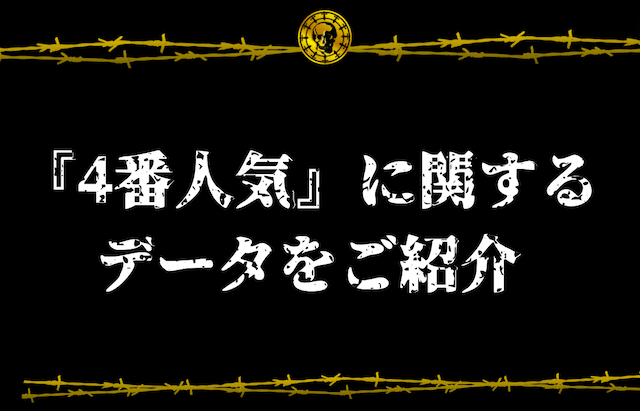 4番人気に関するデータをご紹介