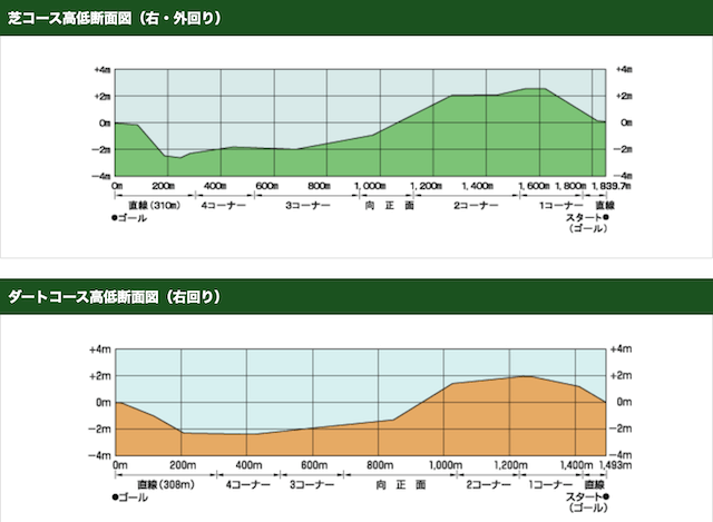 中山競馬場高低差