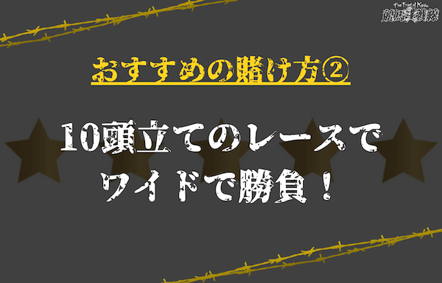 おすすめの賭け方②10頭立てのレースでワイドで勝負！