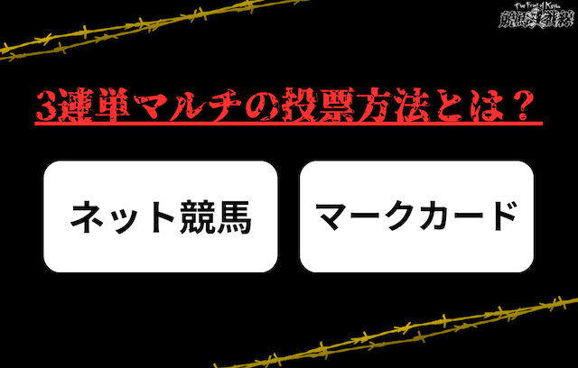 3連単マルチの投票方法【ネット競馬・マークカード】